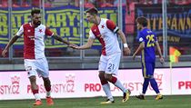 Střelec prvního gólu Milan Škoda (vpravo) a Danny. | na serveru Lidovky.cz | aktuální zprávy
