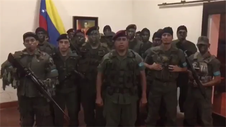 ást venezuelských voják se vzbouila proti vlád