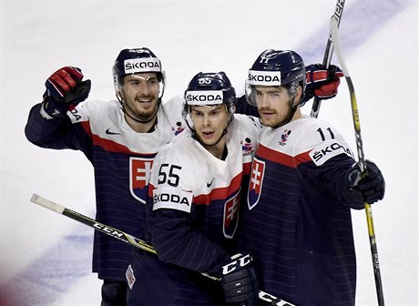Radost slovenských hokejist na MS