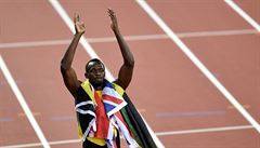 Usain Bolt dkuje fanoukm v Londýn za podporu.