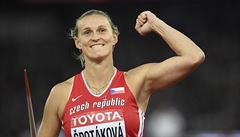 Barbora Strýcová se raduje z triumfu na MS v Londýn.