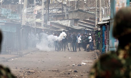 Protesty v Keni po volbách 2017.