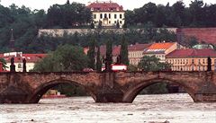 Zaplavený Karlv most.