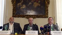 Zleva předseda Vysokoškolského odborového svazu Petr Baierl, předseda Unie... | na serveru Lidovky.cz | aktuální zprávy