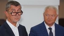 Andrej Babiš a Jaroslav Faltýnek na tiskové konferenci. | na serveru Lidovky.cz | aktuální zprávy