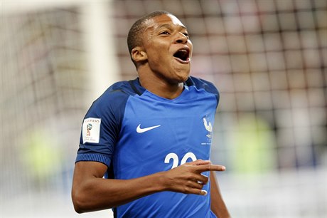 Kylian Mbappé v reprezentaním dresu.