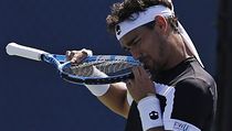 Fabio Fognini při zápase se Stefanem Travagliem. | na serveru Lidovky.cz | aktuální zprávy