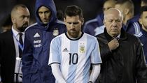 Zklaman Lionel Messi po remze Argentiny s Venezuelou.