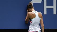 Karolína Plíková v prbhu zápasu 3. kola US Open.