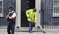 Levná pracovní síla u v Británii není ádaná. Dlník zametá na ulici Downing...