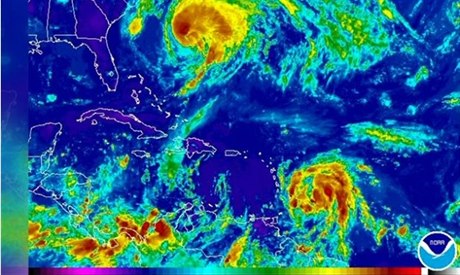 Boue Maria zesílila na hurikán.