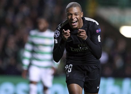 Kylian Mbappé, nejmladí stelec PSG v historii Ligy mistr.