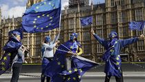 Odpůrci brexitu protestovali v pondělí před budovou britského parlamentu v... | na serveru Lidovky.cz | aktuální zprávy
