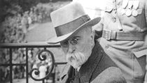 Prezident Tomáš Garrigue Masaryk na balkoně lánského zámku, 19. května 1934. | na serveru Lidovky.cz | aktuální zprávy