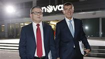 Andrej Babiš a Lubomír Zaorálek po debatě. | na serveru Lidovky.cz | aktuální zprávy