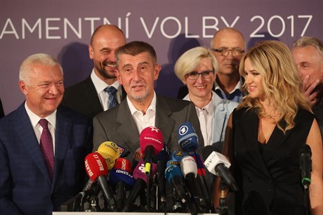 Andrej Babi na tiskové konferenci ANO k výsledkm parlamentních voleb.