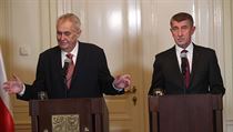 Prezident Zeman a Andrej Babiš ke konci jednání. | na serveru Lidovky.cz | aktuální zprávy