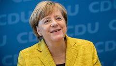 Angela Merkelová ped schzí CDU 6. listopadu 2017.