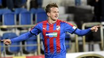 1. FC Slovácko - Viktoria Plzeň. Jan Kopic z Plzně se raduje z gólu. | na serveru Lidovky.cz | aktuální zprávy