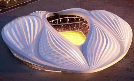 Diskutovaná vizualizace stadionu Al Wakrah pro mistrovství svta v Kataru.