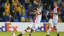 Maccabi Tel Aviv vs. Slavia Praha: Josef Hušbauer střílí. | na serveru Lidovky.cz | aktuální zprávy