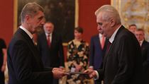 Prezident Miloš Zeman jmenoval Andreje Babiše (ANO) premiérem. Prezident Miloš Zeman jmenoval Andreje Babiše (ANO) premiérem.