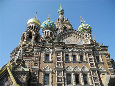 Chrám vzkíení Jeíe Krista v Petrohrad.