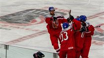 ČR vs. Rusko, MS do 20 let. Česká radost po jednom z pěti gólů v síti soupeře. | na serveru Lidovky.cz | aktuální zprávy