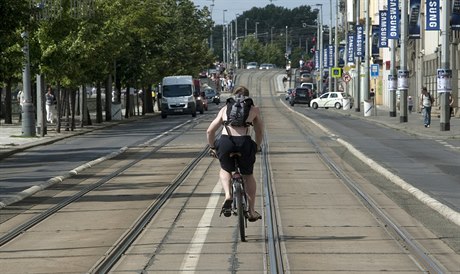 Cyklista v Praze