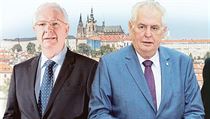 Prezidentští kandidáti Jiří Drahoš, Miloš Zeman a Michal Horáček. Prezidentští kandidáti Jiří Drahoš, Miloš Zeman a Michal Horáček.