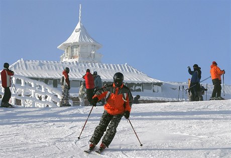 Lyování na Klínovci,ilustraní foto.