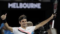 Švýcar Roger Federer slaví postup do semifinále Australian Open. | na serveru Lidovky.cz | aktuální zprávy