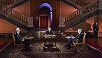Jiří Drahoš, Světlana Witowská a Miloš Zeman během prezidentské debaty v... | na serveru Lidovky.cz | aktuální zprávy