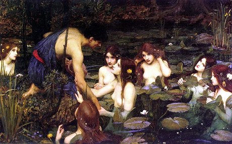 John William Waterhouse - Hylas a nymfy.