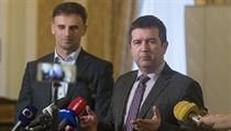 ČSSD na vyjednávání s hnutím ANO. Na snímku v popředí Jan Hamáček. | na serveru Lidovky.cz | aktuální zprávy