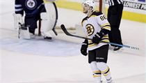 David Pastrňák během zápasu Boston Bruins proti Winnipeg Jets. | na serveru Lidovky.cz | aktuální zprávy