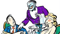 Robotizace ve službách (ilustrace). Robotizace ve službách (ilustrace).