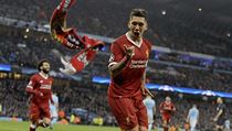 Roberto Firmino z Liverpoolu slaví svůj gól do sítě Manchesteru City. | na serveru Lidovky.cz | aktuální zprávy