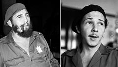 Fidel Castro (vlevo) a jeho mladí bratr Raúl Castro.