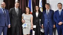 Zleva ministr školství Robert Plaga (vlevo), předseda ČOV Jiří Kejval, Eva... | na serveru Lidovky.cz | aktuální zprávy