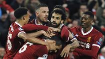 Hráči Liverpoolu slaví Salahův gól | na serveru Lidovky.cz | aktuální zprávy