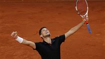 Rakušan Dominic Thiem slaví výhru nad Rafaelem Nadalem na turnaji v Madridu. | na serveru Lidovky.cz | aktuální zprávy