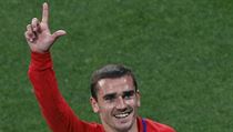 Antoine Griezmann oslavuje vstřelený gól ve finále Evropské ligy. | na serveru Lidovky.cz | aktuální zprávy