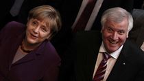 Nmeck kanclka a fka CDU Angela Merkelov s ldrem kesanskch socialist...