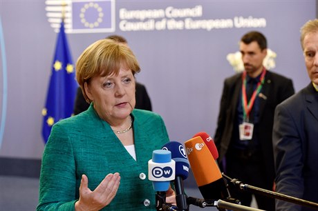 Nmecká kancléka Angela Merkelová na summitu.