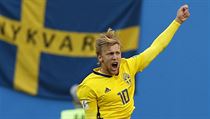 MS ve fotbale 2018, Švédsko vs. Švýcarsko: Emil Forsberg slaví vítěznou branku... | na serveru Lidovky.cz | aktuální zprávy