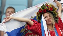 MS ve fotbale 2018, Rusko vs. Chorvatsko: jedna z domácích fanynek. | na serveru Lidovky.cz | aktuální zprávy
