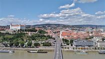 Výhled na Bratislavský hrad.