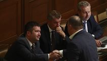 Jan Hamáček (ČSSD) a Andrej Babiš (ANO) po hlasování o důvěře vládě. | na serveru Lidovky.cz | aktuální zprávy