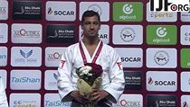 Zlatý medailista judoka Tal Flicker stojí na stupních vítězů na Judo Grand Slam... | na serveru Lidovky.cz | aktuální zprávy
